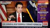 Governor Andrew Cuomo giving his daily Corona virus briefing on CNN