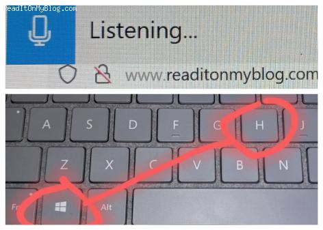 Press Windows button + H on the keyboard on a Microsoft Surface tablet to enable text to speech