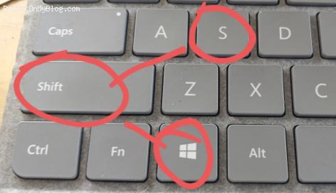 Windows snipping tools shortcut