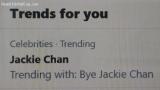 Why is bye Jackie Chan trending on Twitter, does he have coronavirus or something?