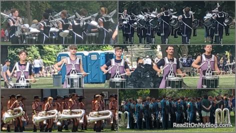 Drum Corps International (DCI) in Indianapolis practicing for the finals